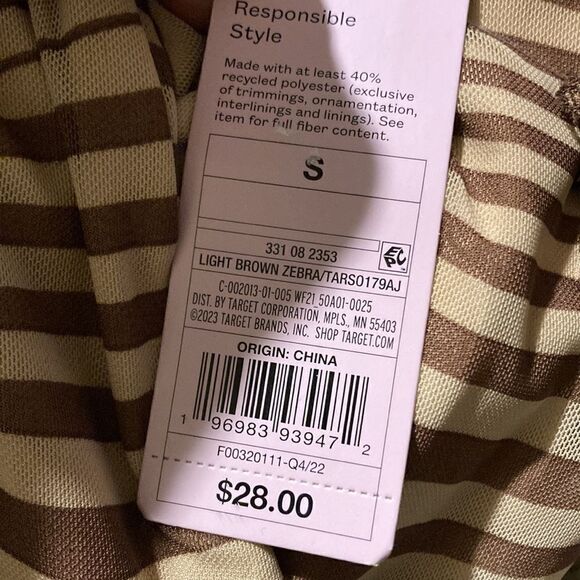 Pretty Sleeveless Zebra Print Dress Small NWT - Picture 5 of 9